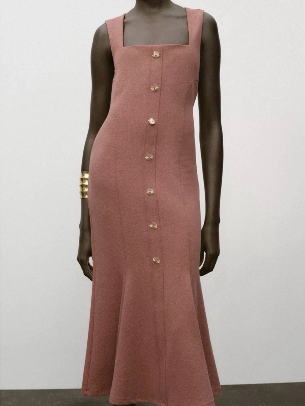ZARA ❗️NWT PIQUE DRESS BUTTONED SIZE LARGE REF 3644/183 - Picture 1 of 5